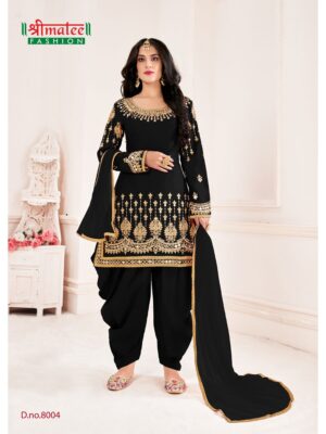 black battalion silk based beautiful patial suit, suit with thread embroidery and real mirror hand work fitting, shreematee fashion real mirror patial suit